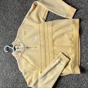 Pink, medium quarter zip, yellow